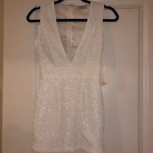 White sequin dresss